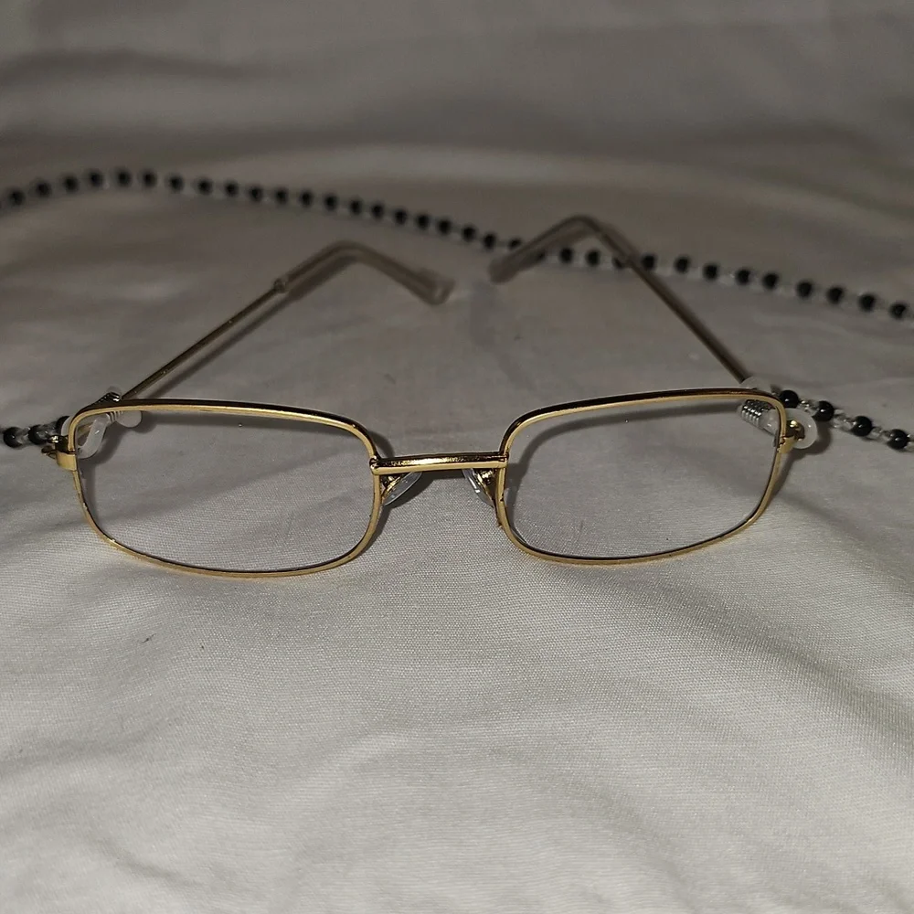 Curly Black (gray) Wig with Pink Hair Rollers, Eyeglasses, Necklace NWOT - Picture 11 of 15